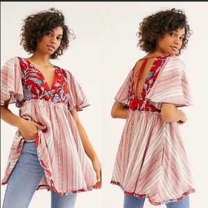 Free people 
Boho chic Under the Sun Tunic Top